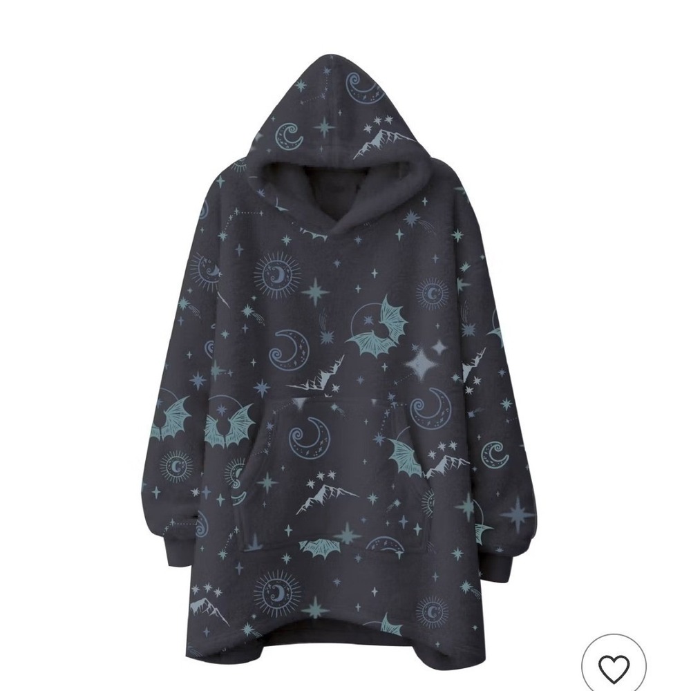 Target X ACOTAR Oversized Hooded Blanket Sweatshirt Night Court Celestial Grey